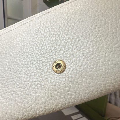 *現貨*@Gucci Marmont 馬夢白色掀蓋長夾 P15000 /T19000