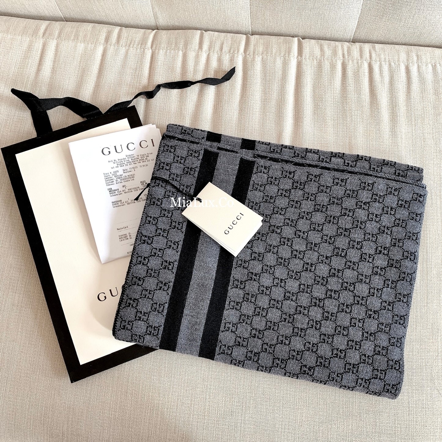 @Gucci New Lunicart Wool Scarf Long 男女款羊毛長條圍巾/P180