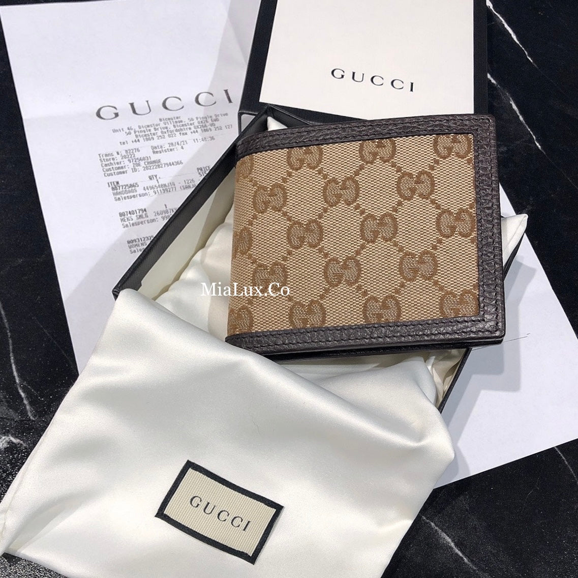 @Gucci Canvas Wallet 男女款老花六卡短夾/P170