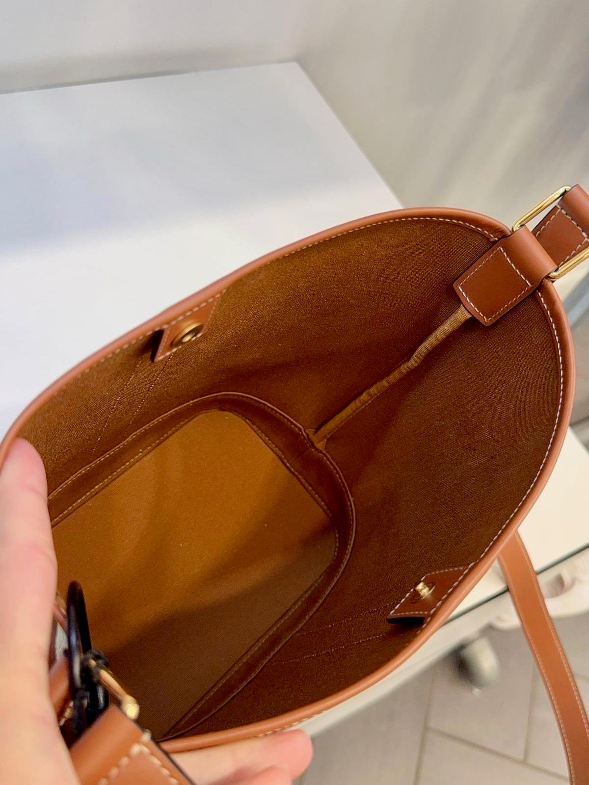 @Celine Outlet Bucket S 小款白老花水桶包