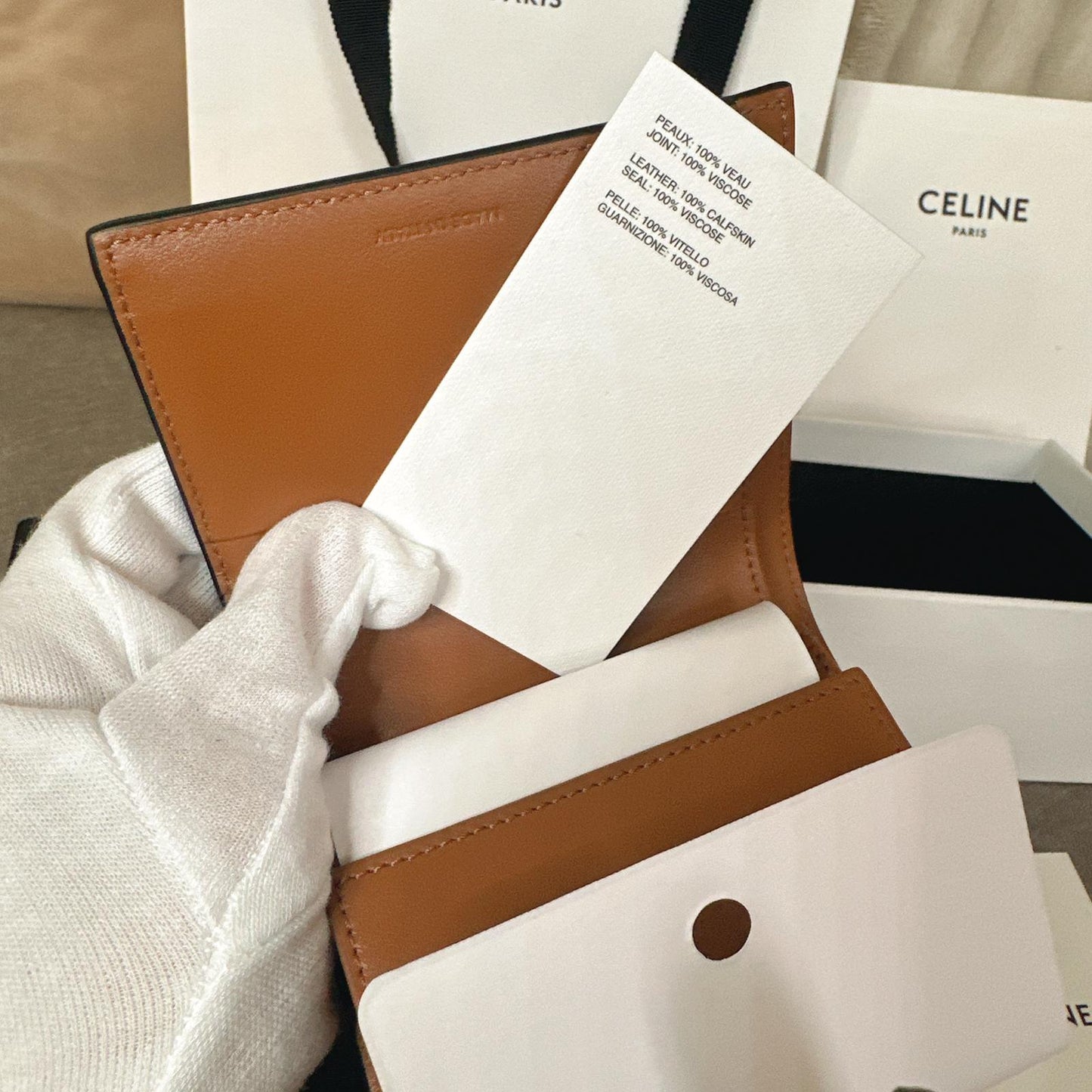*現貨*Celine▪️Strap In Triomphe S 老花牛皮短夾-棕 P12000 /T20000