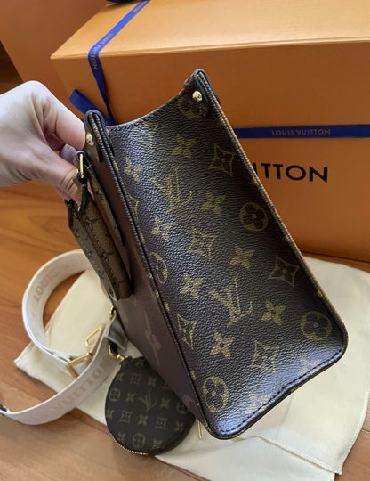 LV▪️OnTheGo PM 小款拼色托特包/2250 ✨🉐91000