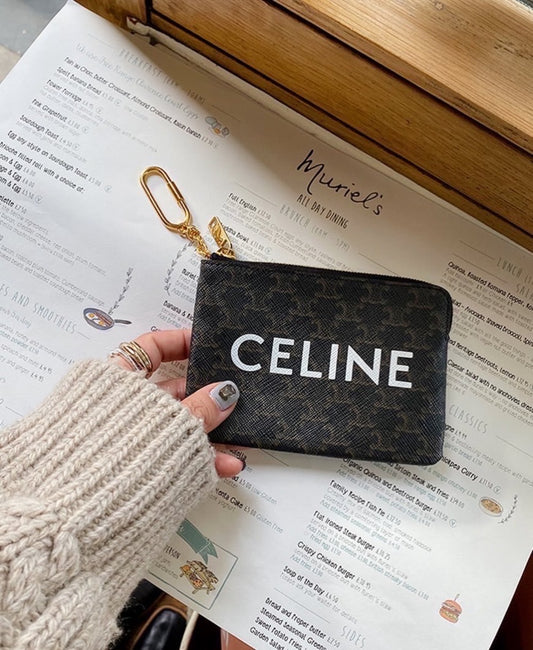 Celine Coin And Card Pouch Logo老花拉鍊錢包/270E280 🉐10800🇪🇺