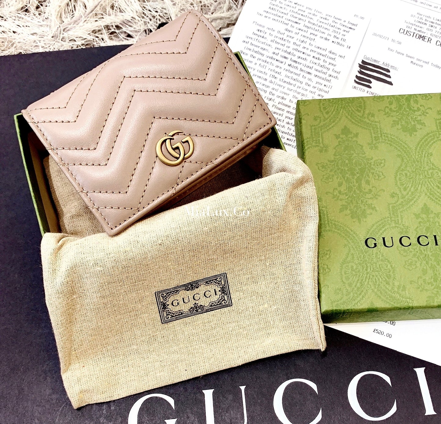 Gucci▪️GG Marmont Card Case Wallet 卡包雙開短夾/345 🉐14800