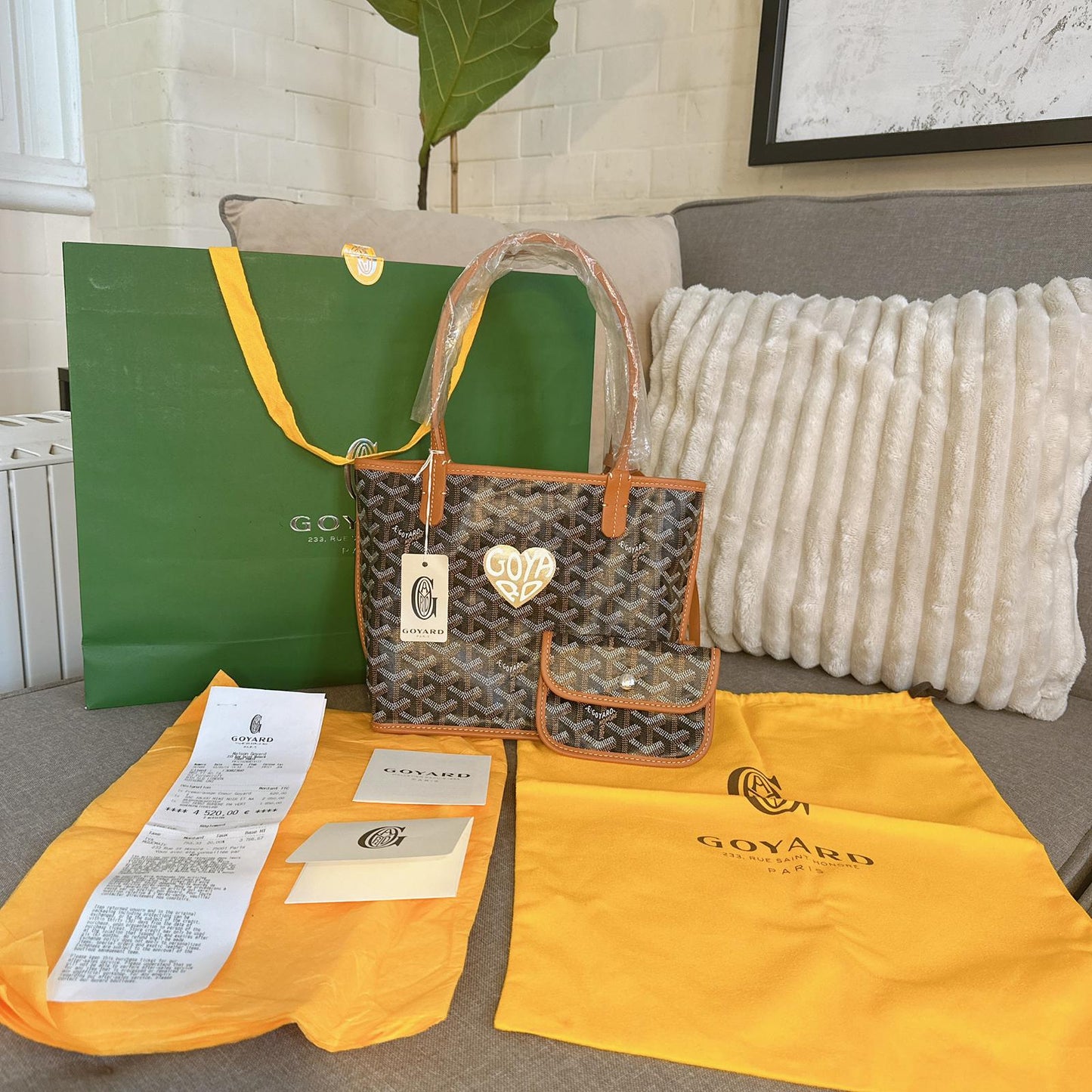 *現貨*Goyard Anjou Mini Tote w Heart 限量愛心雙面包  P88000 /T130000