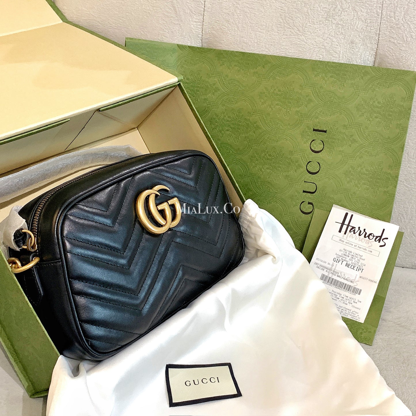 Gucci▪️GG Marmont Small Matelassé Calfskin Shoulder Bag 小款馬夢皮革相機包 -  * £ 1,340