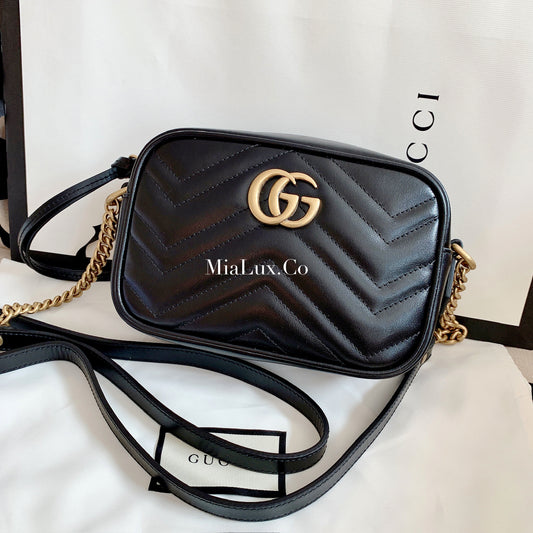 Gucci▪️GG Marmont Matelassé Mini 迷你相機包/1160 🉐47400