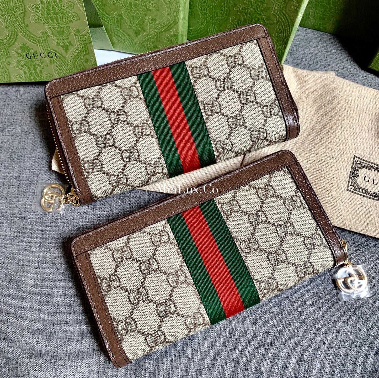 Gucci▪️Ophidia GG Zip Canvas Wallet  老花拉鍊長夾 523154 * £540