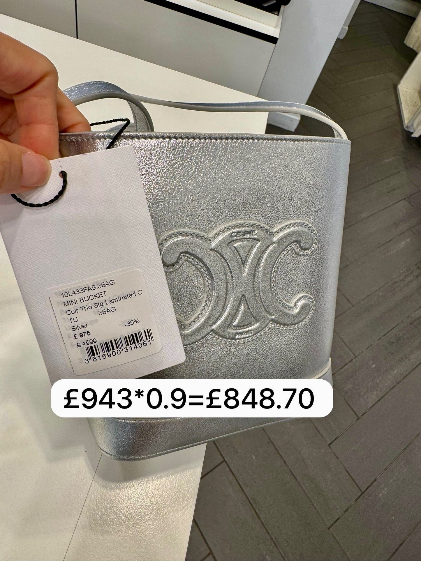 @Celine Outlet Cuir Bucket Mini 迷你凱旋門水桶包
