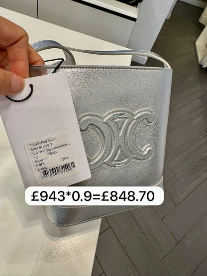 @Celine Outlet Cuir Bucket Mini 迷你凱旋門水桶包