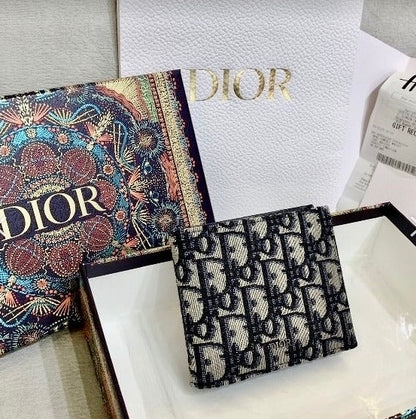 Dior Oblique Jacquard 緹花雙開短夾/420E460 🉐16100🇪🇺🏷