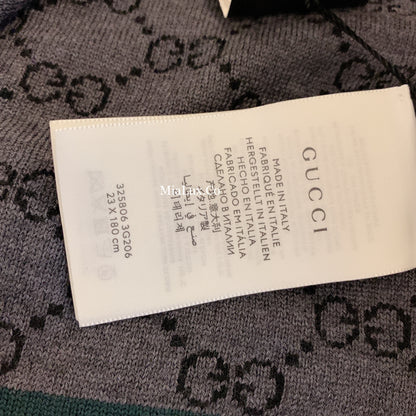 @Gucci Wool Scarf Tricot 男女款厚長條圍巾/P135