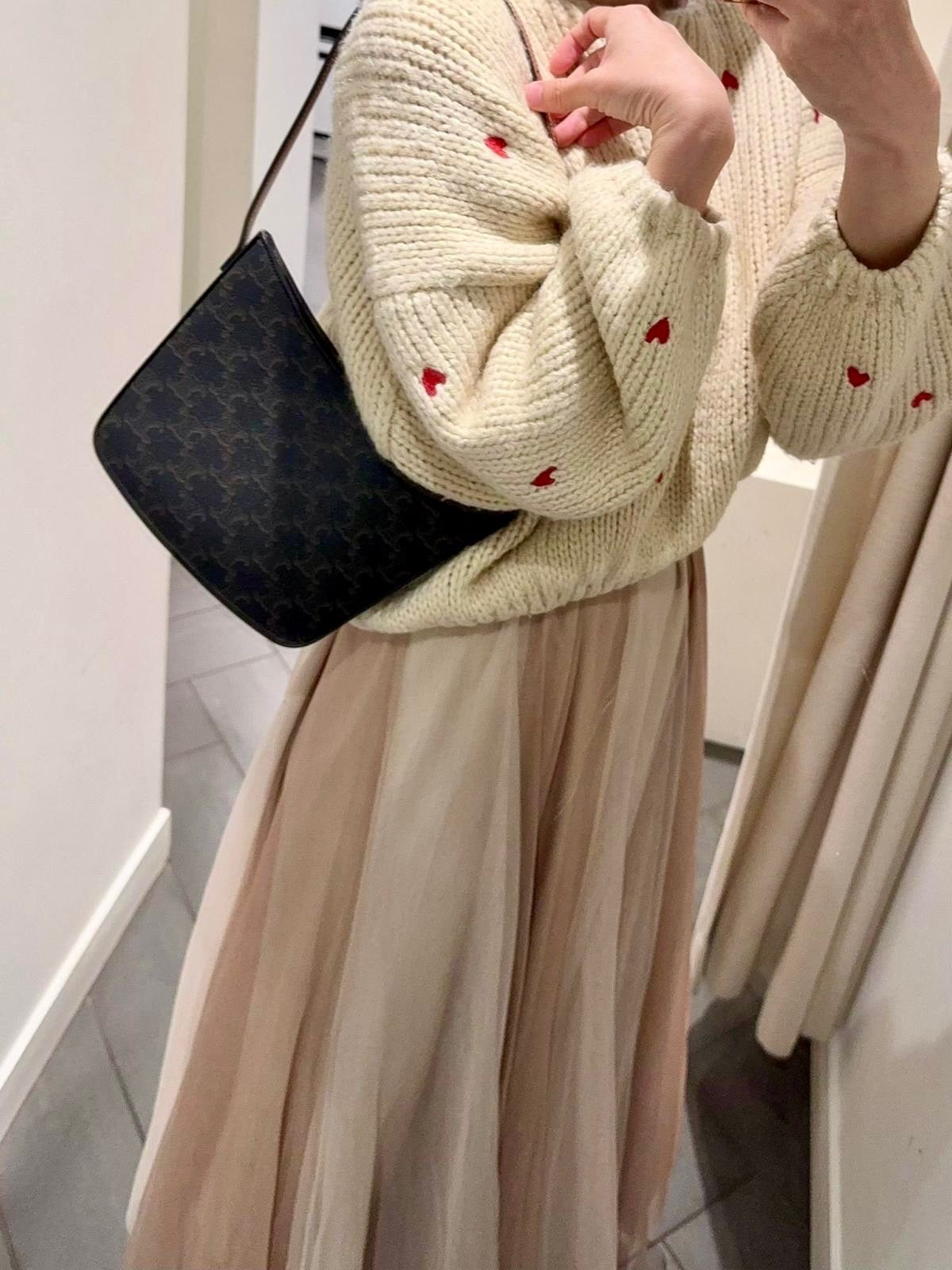 @Celine Outlet Croque M 中款老花腋下包