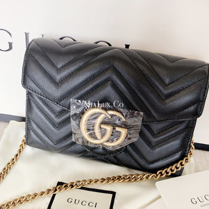 Gucci GG Marmont Mini 山形紋WOC翻蓋包/F985 🉐40400