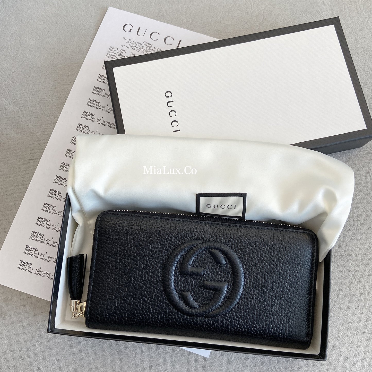 @Gucci▪️Soho Zip 浮雕拉鏈長夾/390P270 🔔限時折🉐12950