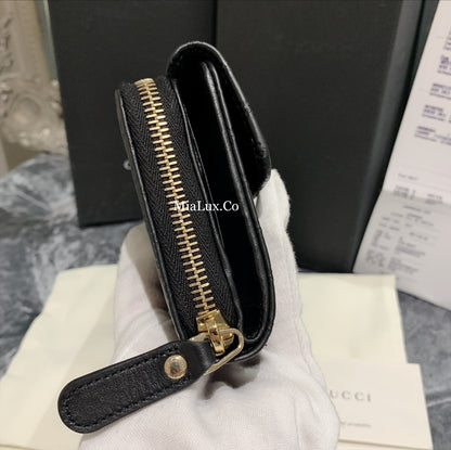 @Gucci▪️Embossed Flap Wallet 壓紋半翻蓋拉鍊長夾/P270 🔔限時折🉐13150