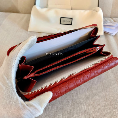 @Gucci▪️Embossed Flap Wallet 壓紋半翻蓋拉鍊長夾/P270 🔔限時折🉐13150