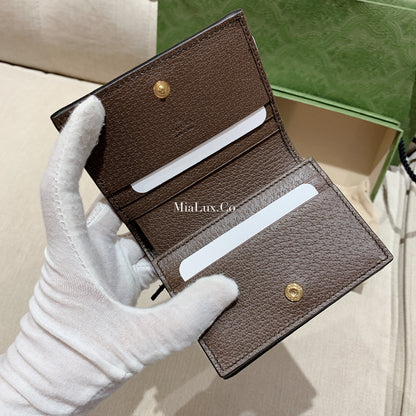 Gucci Ophidia GG Canvas Card Case Wallet 老花雙開卡包短夾 523155 *£335