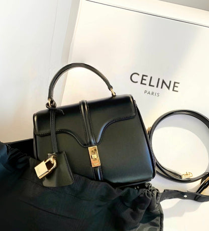 Celine▪️MINI 16 迷你牛皮手把翻蓋包/2600E2800 🉐99000🇪🇺