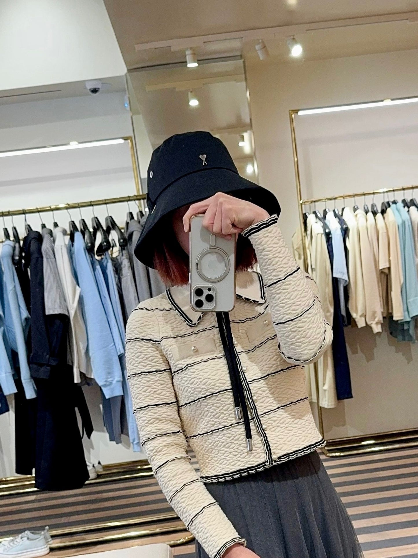 @Ami Outlet Bucket 黑色尼龍漁夫帽