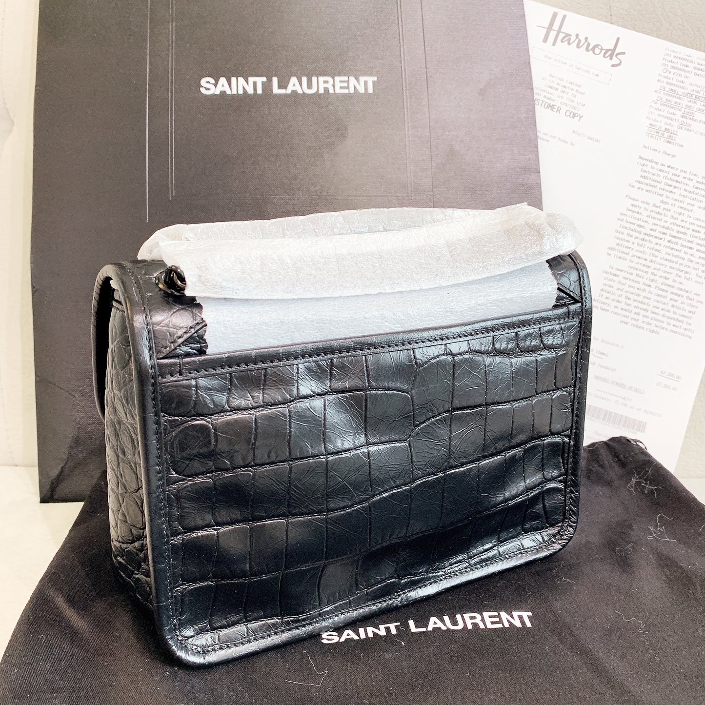 YSL Niki Baby 鱷魚紋牛皮鏈包/L2565 ㊙️折扣🉐103600💰