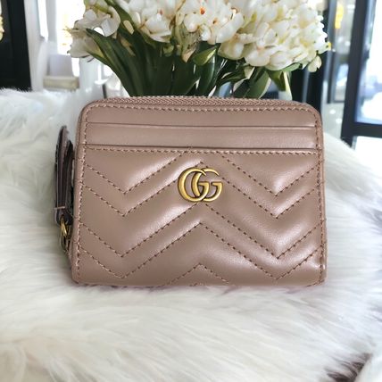 @Gucci▪️GG Marmont 2.0 牛皮拉鍊卡片零錢包/P270