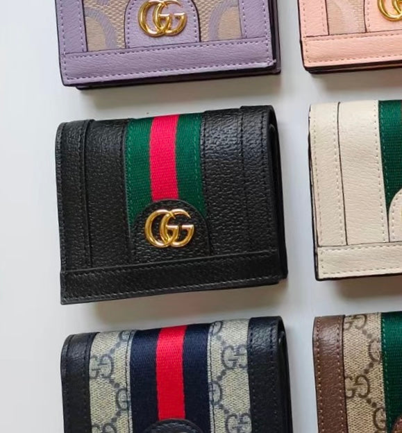 @Gucci Ophidia Card Case Wallet 飾帶牛皮雙開卡夾/P320
