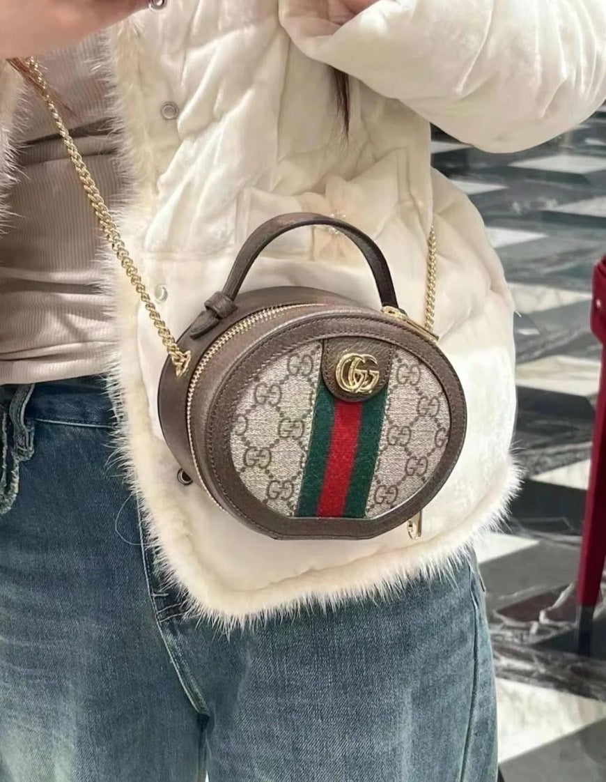 Gucci Ophidia Round Mini 圓餅包/1270C1042 ㊙️折扣🉐42680💰