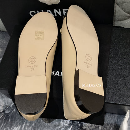 CHANEL▶︎✨| LAMBSKIN BALLET FLATS 小羊皮芭蕾平底鞋 G02819 *£790