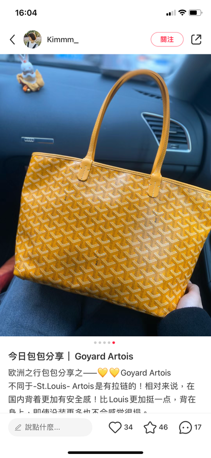 Goyard Artois PM 拉鍊托特包/1300+ 🉐66800🏷️