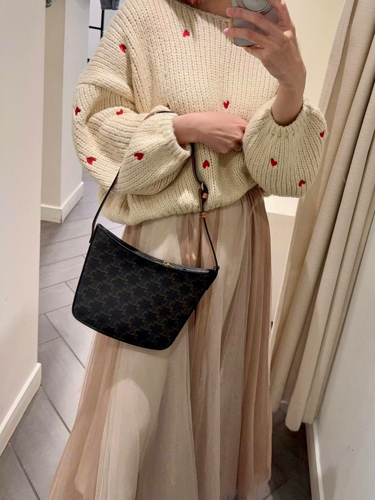 @Celine Outlet Croque M 中款老花腋下包