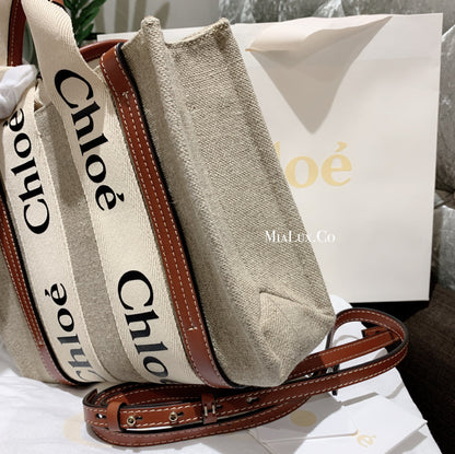 *現貨*Chloe Woody Tote S 小款托特包-焦糖皮邊/765🉐 28800