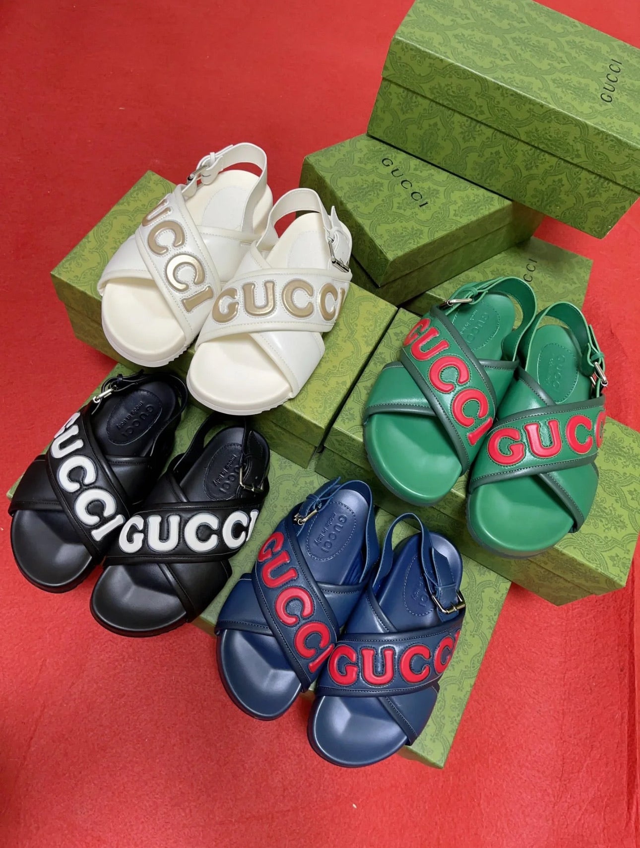 @Gucci Sideline 涼鞋/785P395 🔔限時折🉐18780