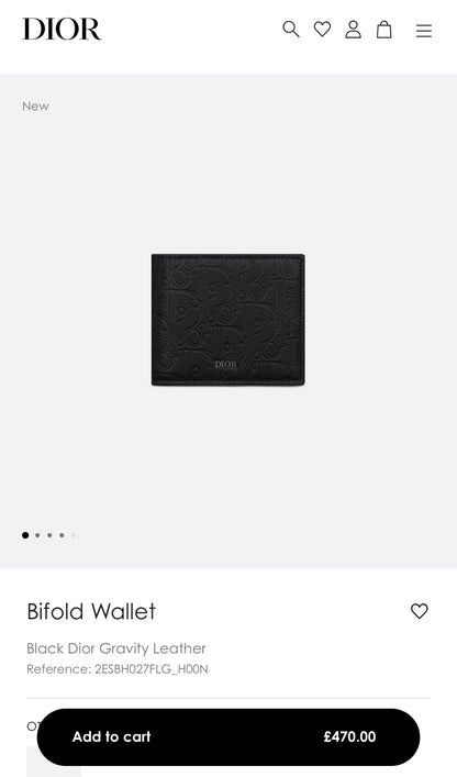 Dior Bifold 男生款雙開短夾/E520 🉐18200🇪🇺🏷️