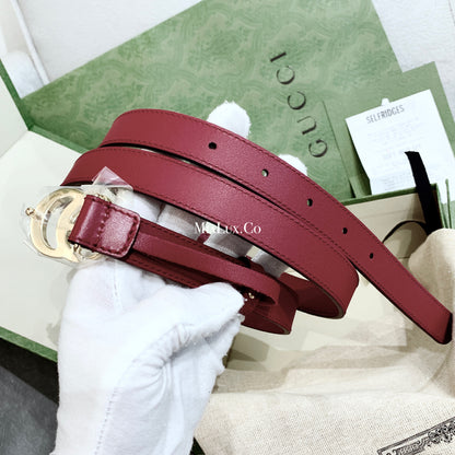 @Gucci Marmont Belt 2cm 亮金扣皮帶/320