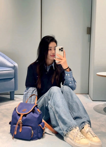 MiuMiu Canvas Backpack 帆布後背包/E1900 🉐69400🇪🇺