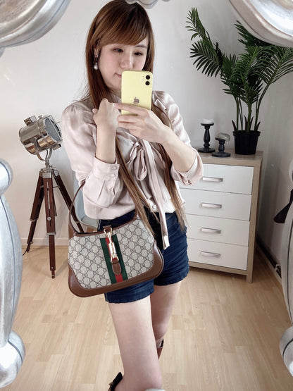 Gucci Jackie 1961 Small Canvas Hobo Bag with Calfskin 小款賈姬老花包 *£1,970