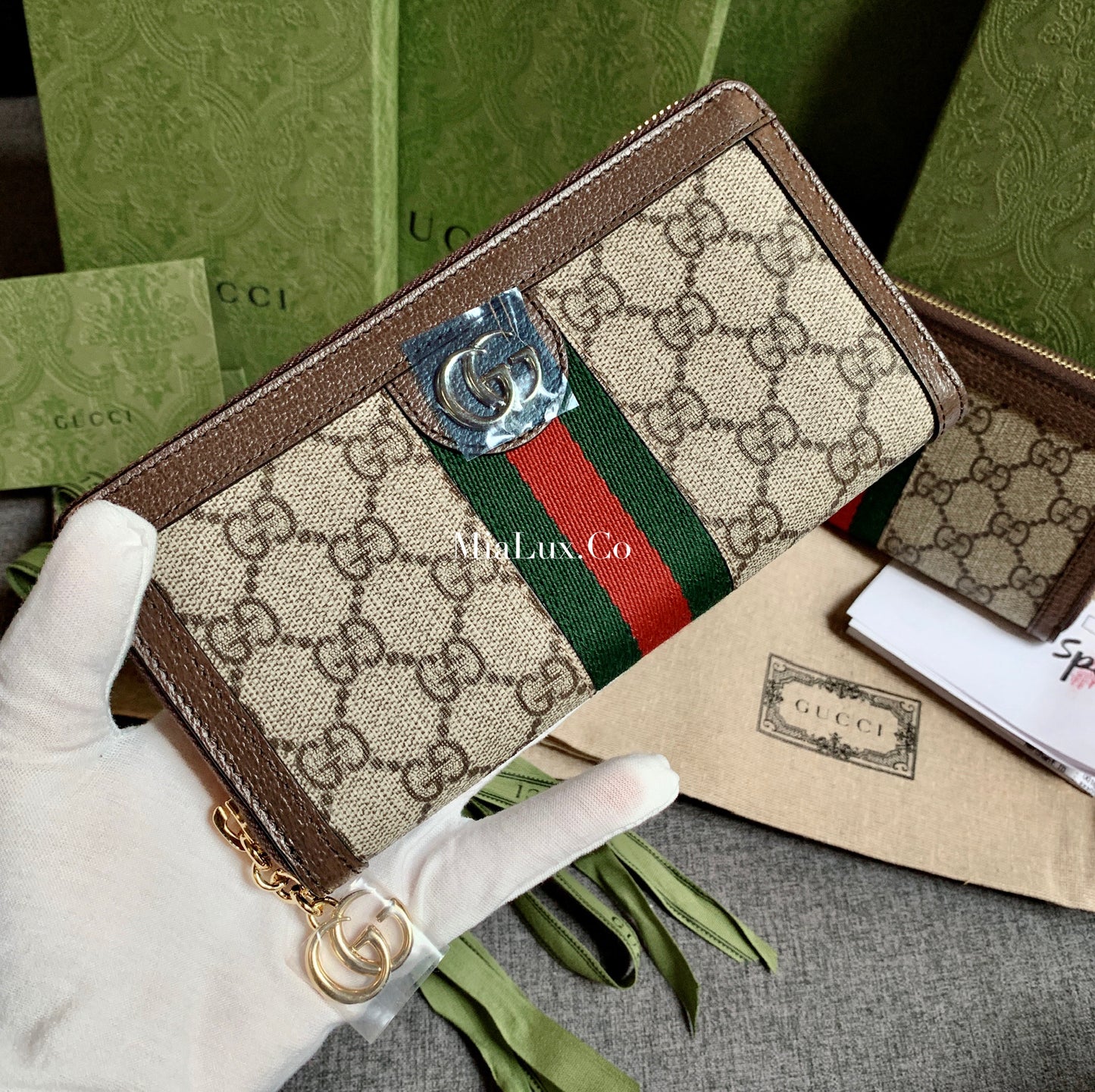 Gucci▪️Ophidia GG Zip Canvas Wallet  老花拉鍊長夾 523154 * £540