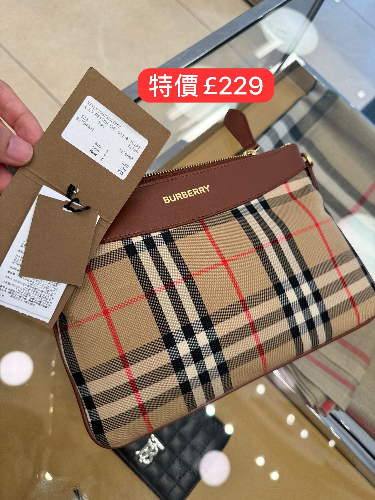 @Burberry Peyton 格紋單肩斜背包/480P229 🔥下殺🉐11110