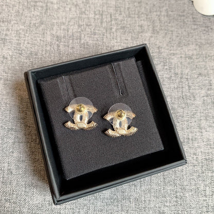 CHANEL✨ CC GOLD METAL EARRINGS 雙C金屬耳環 AB9702 -