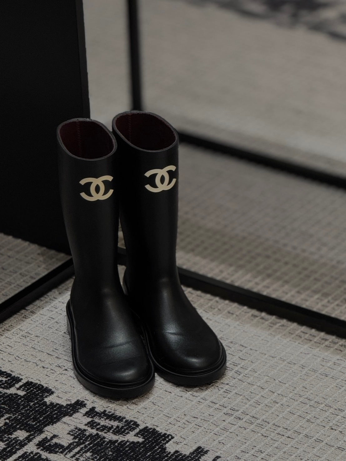 CHANEL BOOTS 黑色雨靴