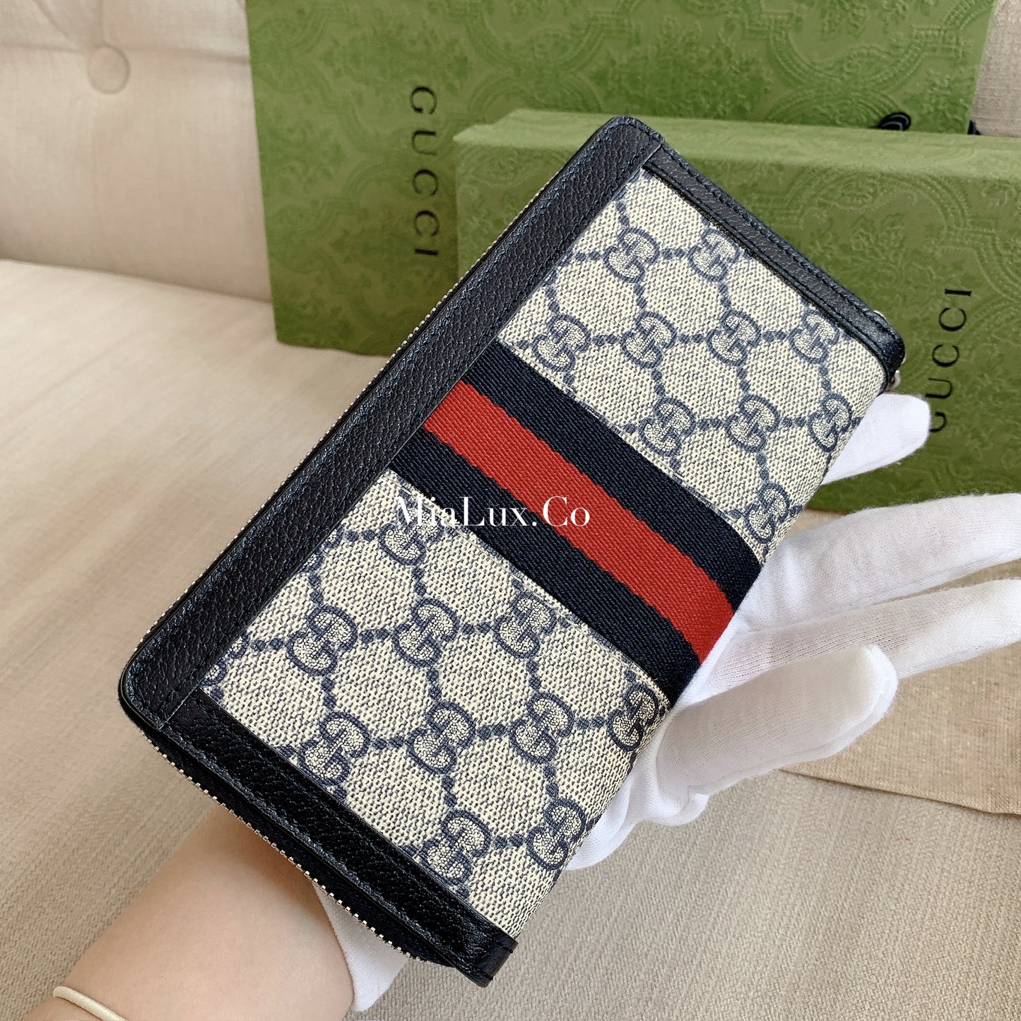 Gucci▪️Ophidia GG Zip Canvas Wallet  老花拉鍊長夾 523154 * £540