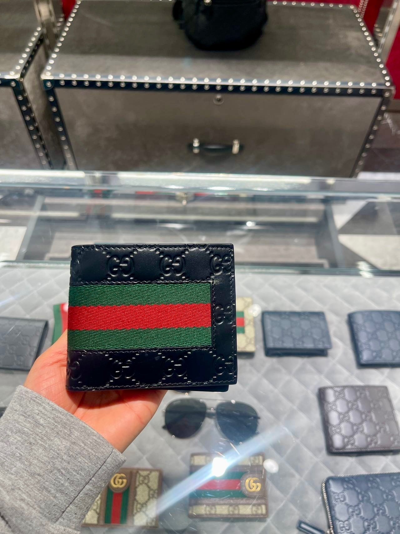 @Gucci Web 雙開短夾/420P295 🔔限時折🉐14280