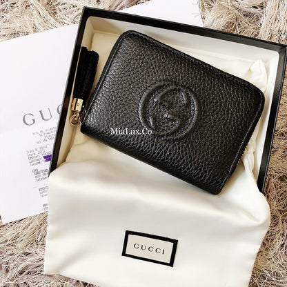 @Gucci Soho Wallet 浮雕拉鍊短夾/P230