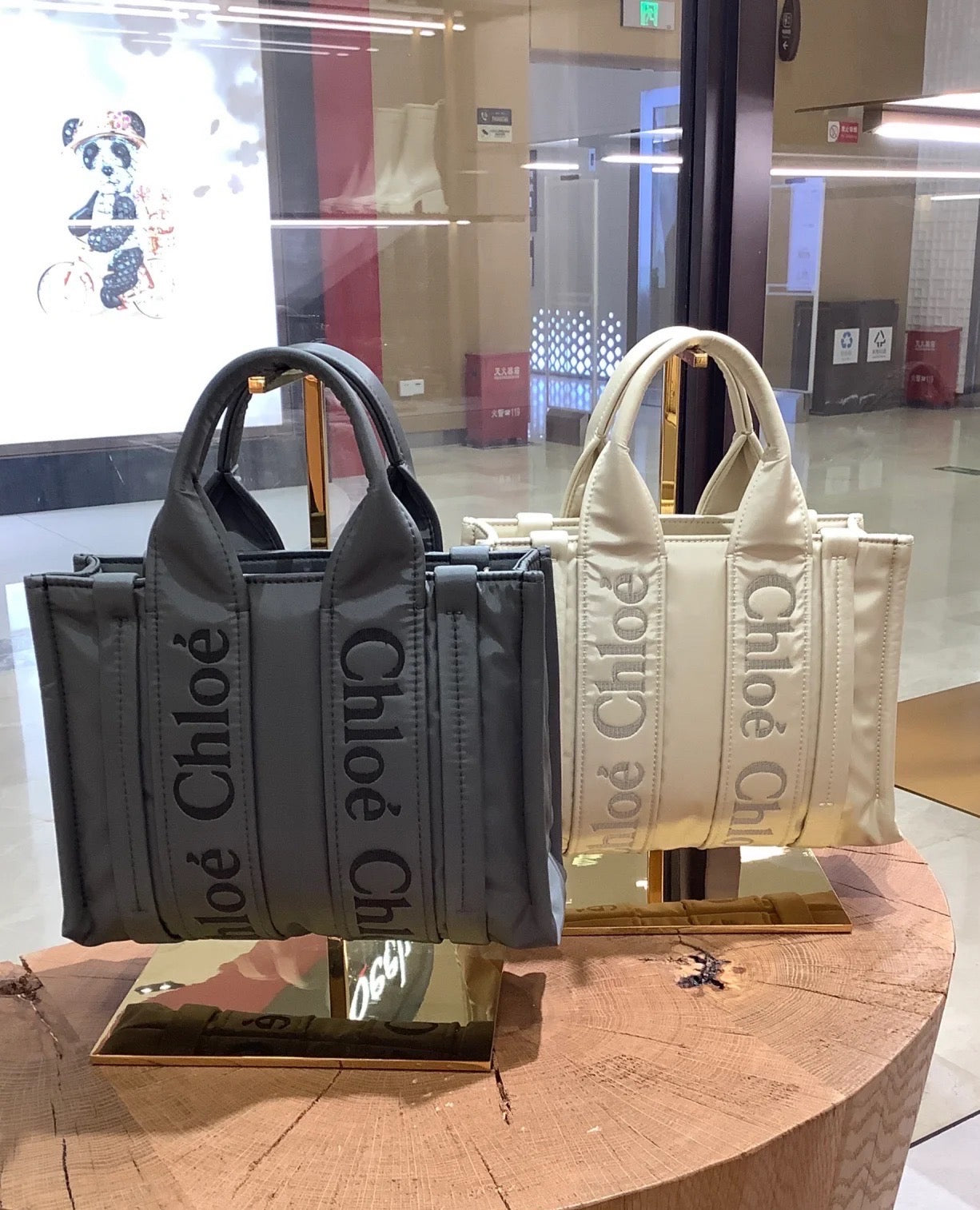 *CHLOE✨ Chloe SMALL Woody TOTE BAG 小號帆布尼龍