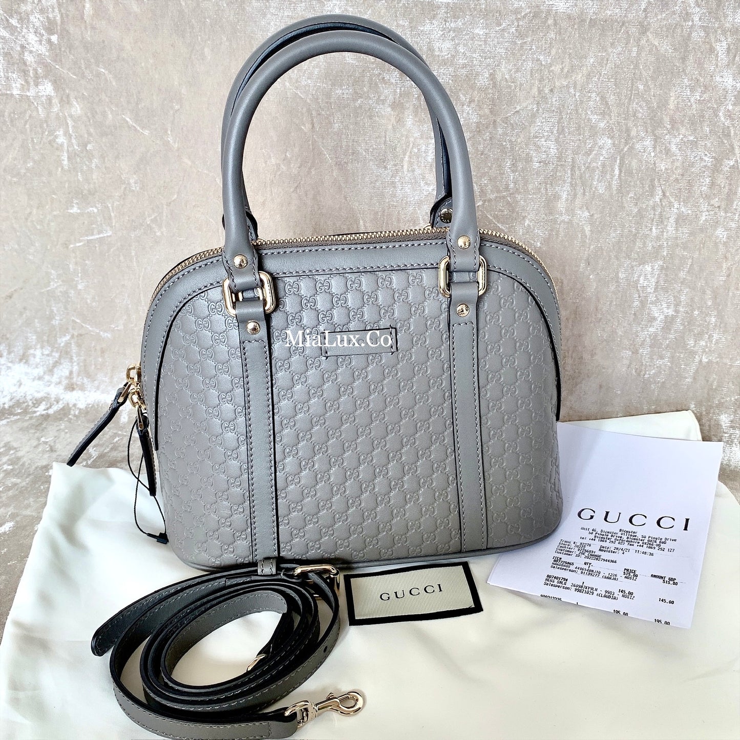 @Gucci▪️Embossed Bag S 小款壓紋牛皮貝殼包/P585 🔔限時折🉐27330