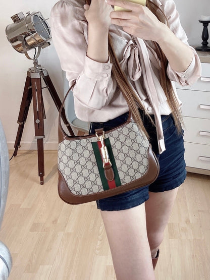 Gucci Jackie 1961 Small Canvas Hobo Bag with Calfskin 小款賈姬老花包 *£1,970