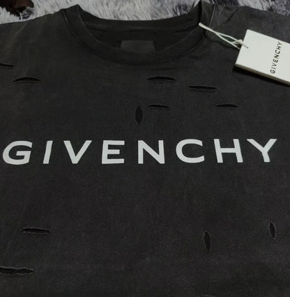 @Givenchy T 破洞雙層假兩件T恤/655P328 🔔限時折🉐15560