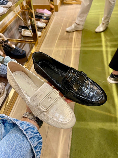 @Tory Burch Georgia Loafer 鱷魚壓紋懶人鞋/395P259 🔥折上八折🉐11000