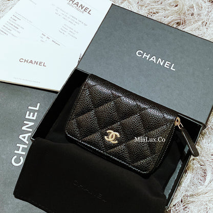 CHANEL▶︎✨| CLASSIC ZIPPED COIN PURSE 經典格紋拉鍊零錢包 AP0216 *£550